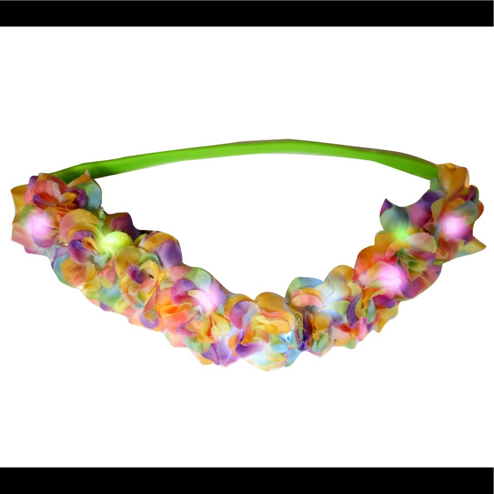 RAVE! Pastel Rainbow Light-Up Ariel Glow Headband